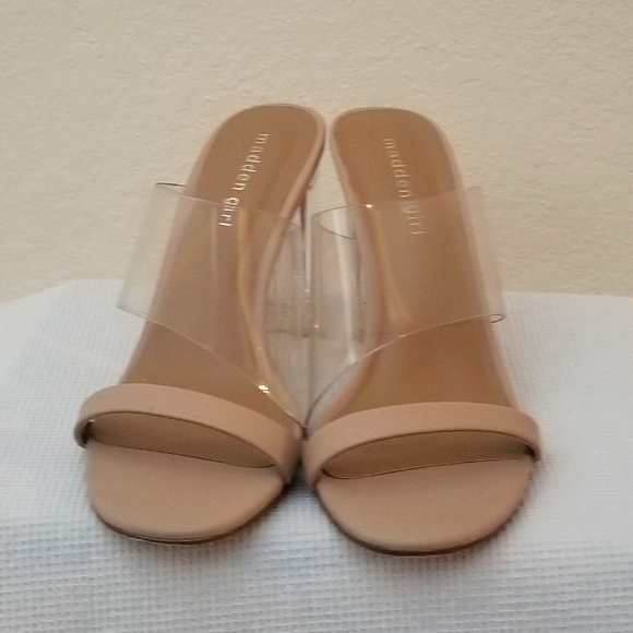 Steve Madden Averie Clear Block Heels - Picture 1 of 6